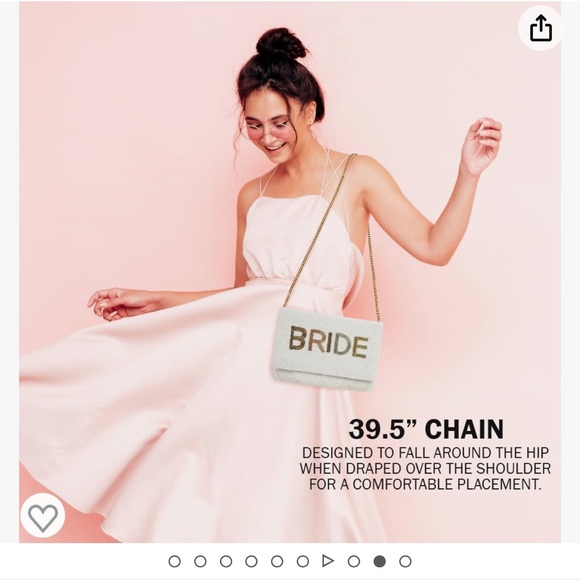 Bride purse, very sleek and cute! Only used once. - Picture 4 of 5